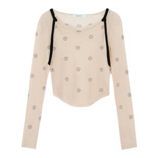 LILY BROWN秋冬款 MARY QUANT印花修身打底衫LWCT245090