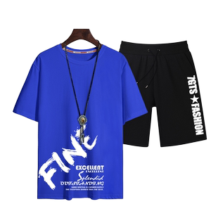 青少年夏季套装男2026新款学生纯棉短袖t恤大童男生初中生夏装潮