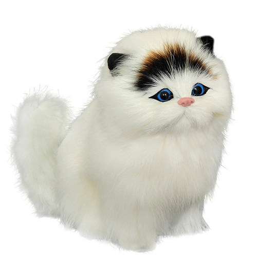仿真猫咪毛绒玩具会叫猫咪假猫模型公仔玩偶儿童生日礼物猫摆件