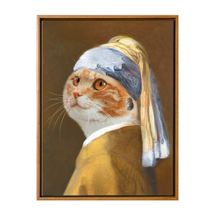 上品印画定制 萌宠入油画宠物画像定制猫狗肖像画装饰画创意礼物