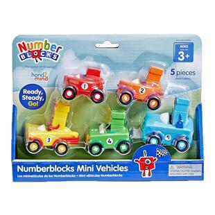 美国NumberBlocks数字积木迷你赛车车库儿童益智玩具数学教具桌游
