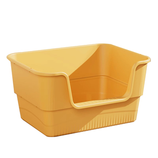 猫砂盆特大号防外溅半封闭式沙盆子防带砂超大猫咪屎盆缅因猫厕所