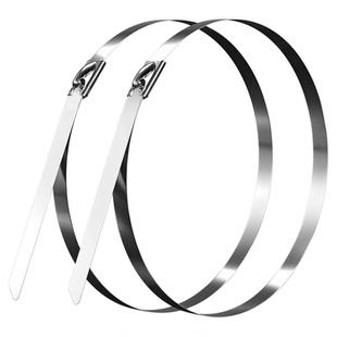 304不锈钢扎带自锁收紧室外耐高温船用捆绑金属钢条扎丝4.6/7.9MM