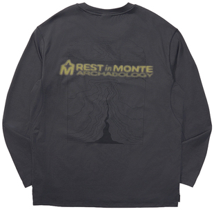 瞬时山野Monterest户外3A抗菌吸湿速干衣山脉印花运动长袖T恤男女