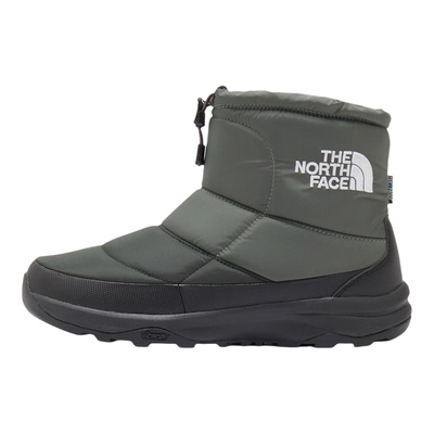 代购THE NORTH FACE Nuptse北面军绿黑色防水透气保暖中帮雪地靴