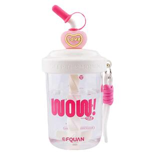 水杯女生高颜值2026新款搅拌杯夏季个性小巧便携塑料杯学生吸管杯