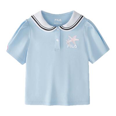 斐乐夏季女童户外运动针织短袖衫