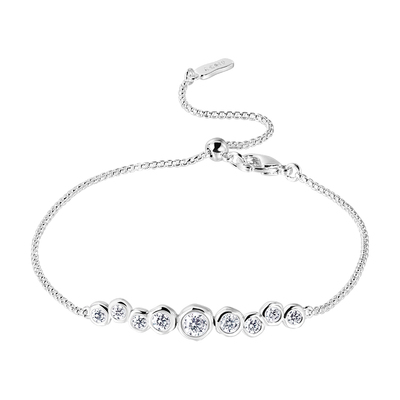 ARSIS流光泡泡手链银色细链