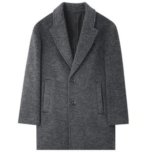 Mind Bridge冬季英伦风中长款外套2025新款毛呢大衣男士呢子夹克