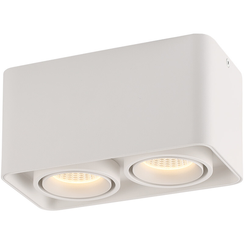 飞利浦客厅无主灯照明led方形明装筒射灯单双头家用COB盒子斗胆灯
