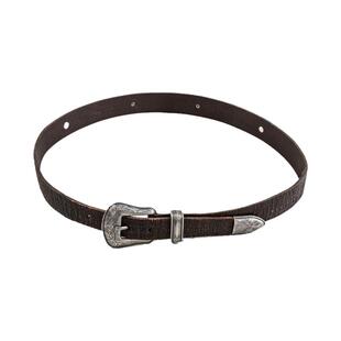 UNICAHOMME/颜安同款 西部牛仔风_时髦做旧手工刀割纹牛皮腰带