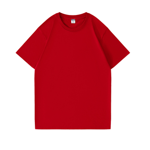 纯棉圆领t恤定制餐饮工作服广告文化衫短袖同学聚会班服印logo