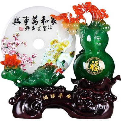 葫芦电视柜乔迁礼品树脂祝福中式