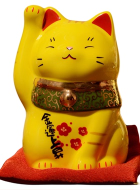 新款精致轻奢日式陶瓷招财猫