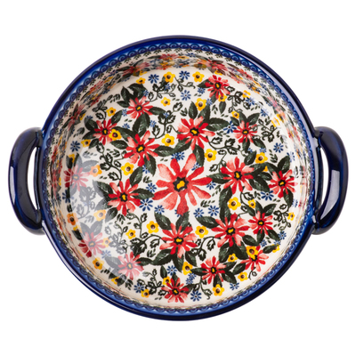 异域雏菊陶瓷手把碗烤箱双耳汤碗