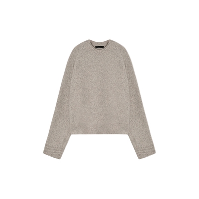 圆领廓形毛衣CONCISE-WHITE