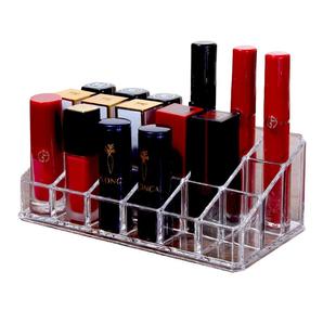 桌面口红收纳盒放唇膏唇釉收纳多格指甲精油盒子化妆品口红展示架
