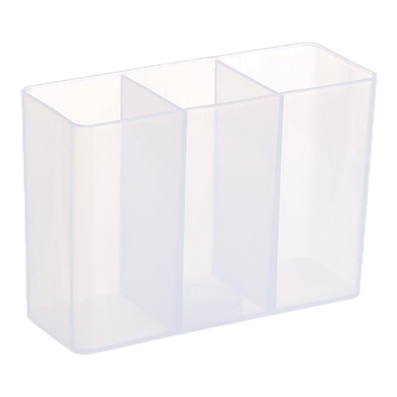 三分格壁挂分格盒 免打孔小物收纳 眉毛夹剪刀眉笔刷子口红收纳盒