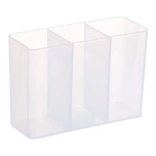 三分格壁挂分格盒 免打孔小物收纳 眉毛夹剪刀眉笔刷子口红收纳盒