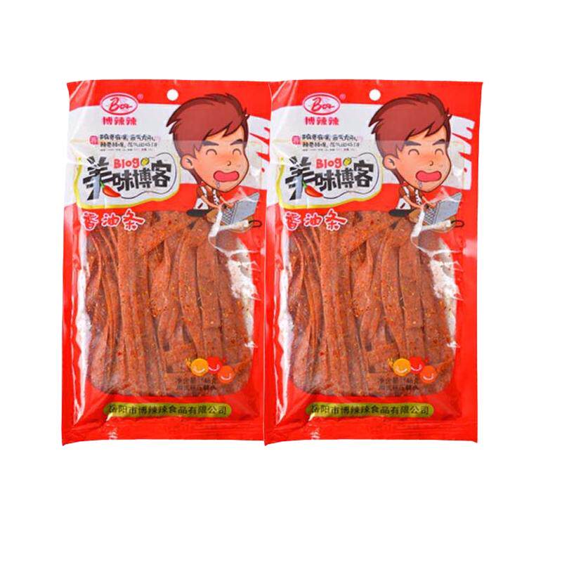 湖南特产手工辣条大面筋博辣辣美味博客香油条108g小零食包邮