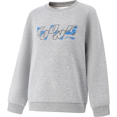 李宁儿童男大童印花套头无帽卫衣