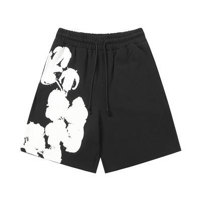 FOG高街DENIM TEARS木棉花美式发泡印花运动短裤男女同款休闲裤子