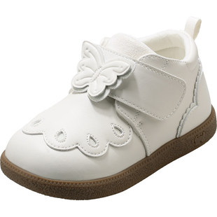 牧童女童靴子2025冬季新款童鞋洋气公主黑色小皮靴低筒加绒二棉鞋