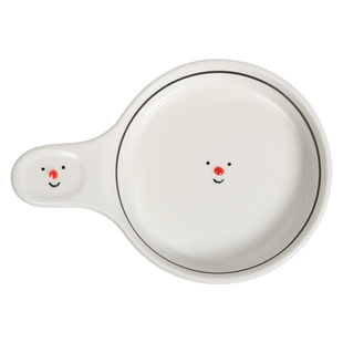 鹿谷川韩国同款in釉下彩把柄碟陶瓷调味干料碟蘸料碟宠物碗釉下彩