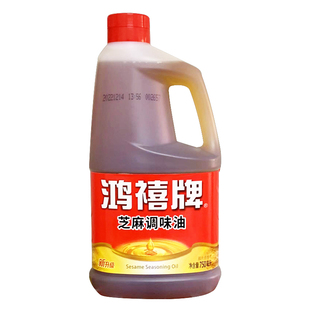 鸿禧香油食用调和芝麻香油凉拌菜食用植物调和油750ml香麻油商用