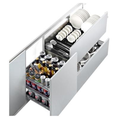 悍高单层铝合金厨房橱柜碗碟拉篮