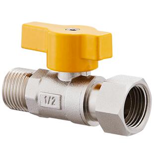 全铜带活接直通阀热水器水管双内牙外丝角阀4分6分变径止水阀开关