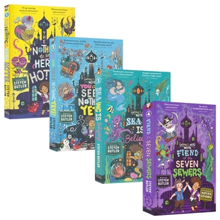 The Nothing to See Here Hotel 没什么看头旅馆 4册 Fiend of the Seven Sewers 幽默插画小说 儿童英语课外读物 英文原版图书