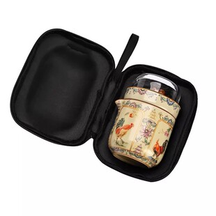 大公鸡八方杯茶杯主人杯个人陶瓷单杯汝窑开片可养大吉大利杯