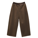 胖mm冬季显瘦毛呢裤木子理想大码女装舒适宽高松紧腰抽绳休闲裤子