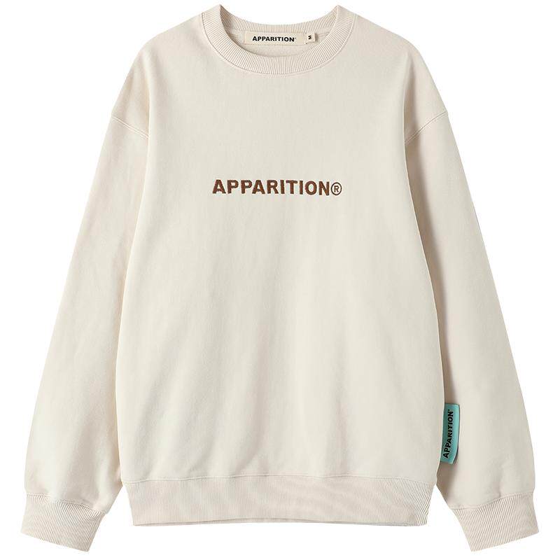 APPARITIONlogo刺绣圆领长袖卫衣