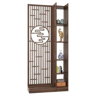 进门入户屏风隔断柜装饰客厅遮挡置物架实木新中式玄关中国风平风