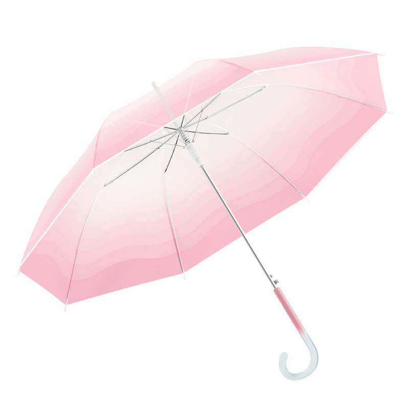 渐变色透明伞自动雨伞长柄大号加大加固加厚女高颜值女生网红学生