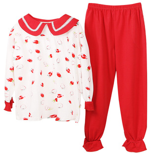 俞兆林儿童居家休闲睡衣睡裤男宝女宝孩子纯棉休闲套头家居服套装