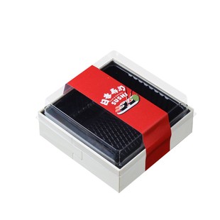 寿司盒子正方形一次性餐盒日式刺身卷类打包外卖盒可降解商用木盒