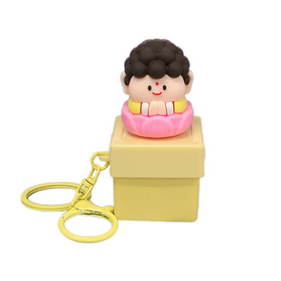 莫生气佛祖发声发光钥匙扣语音搞怪解压嘴替按键挂件安慰求和礼物