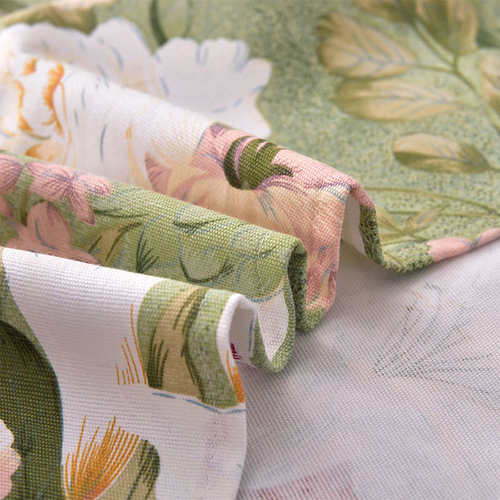 田园风纯棉帆布三件套枕套单人双人粗布 全棉床笠加厚四季布床单