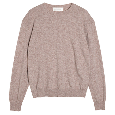 可机洗羊绒圆领针织套头衫