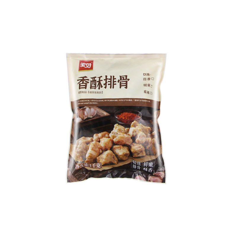 美好香酥排骨1kg*10包蒜香骨麻辣椒麻猪肋骨冷冻油炸猪排骨商用