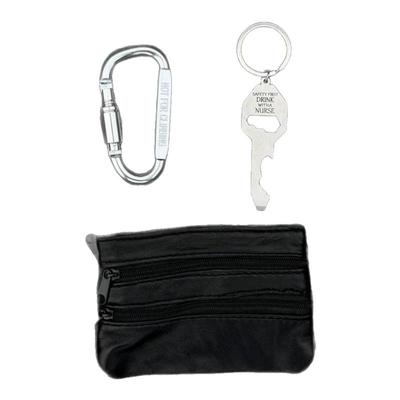 JUSSING便携零钱卡包开瓶钥匙扣