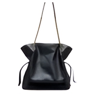 秋冬新款小羊皮Jamie抽绳福袋包大容量托特包链条垃圾袋流浪大包