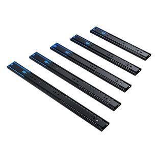 悍高三节轨双弹簧阻尼滑轨缓冲静音稳定丝滑五金配件橱柜抽屉导轨