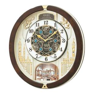 日本直邮seiko精工现代时尚客厅家用创意时钟电波钟挂钟简约钟表