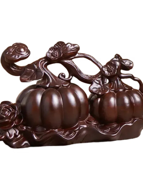 黑檀木中式南瓜摆件创意