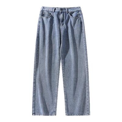 FOG GOETHE水洗潮牌牛仔裤男款直筒宽松2025春秋季蓝色百搭长裤子