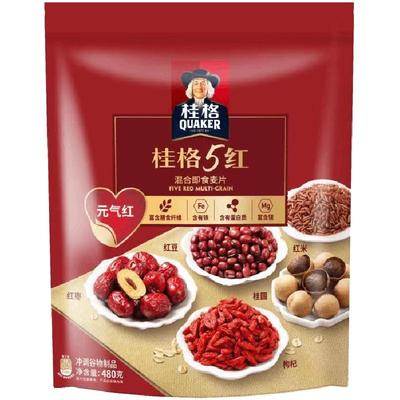 桂格五红混合即食麦片480g